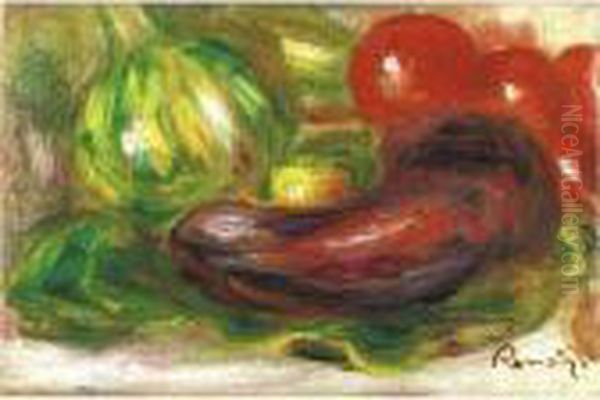 Courgettes, Tomates Et Aubergine Oil Painting by Pierre Auguste Renoir