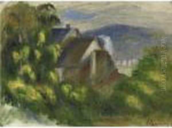 Maisons Dans Les Arbres Oil Painting by Pierre Auguste Renoir