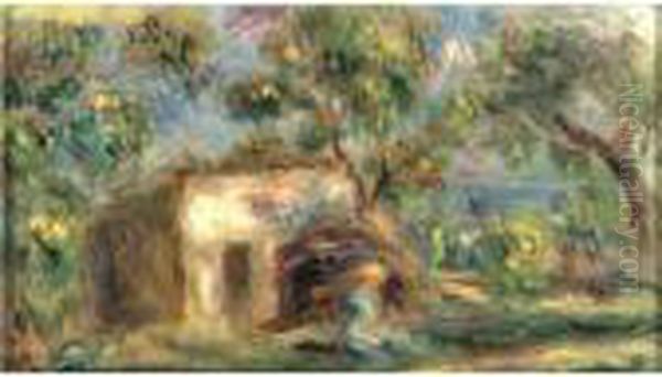 La Cabane A Cagnes Oil Painting by Pierre Auguste Renoir