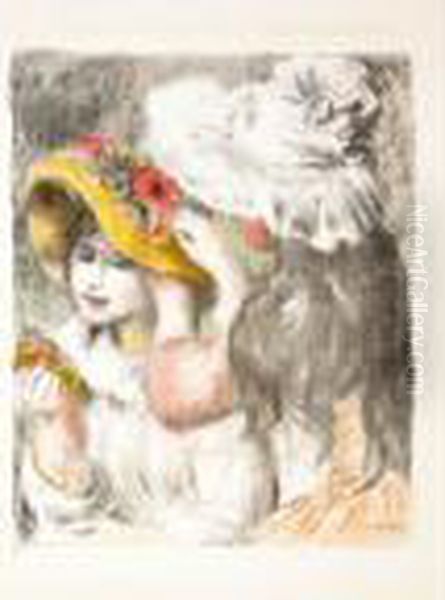 Le Chapeau Epingle 2eme Planche (d., S.30) Oil Painting by Pierre Auguste Renoir