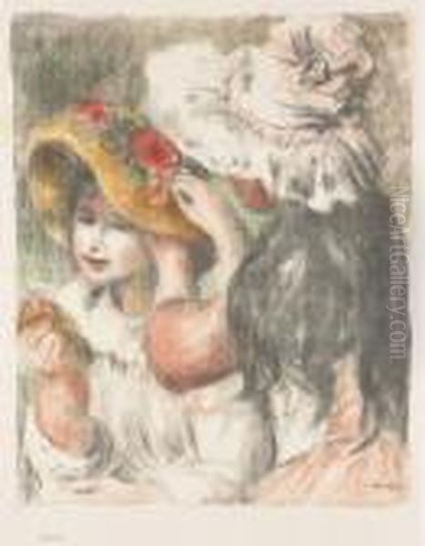 Le Chapeau Epingle, 2eme Planche (d. 30) Oil Painting by Pierre Auguste Renoir