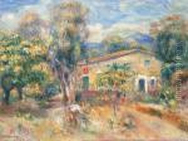 La Ferme Des Collettes, Cagnes Oil Painting by Pierre Auguste Renoir