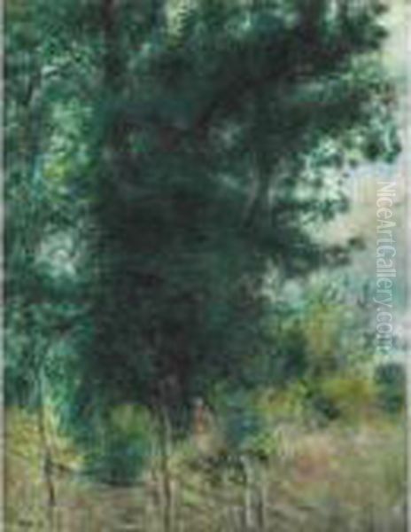 La Barriere En Foret Oil Painting by Pierre Auguste Renoir