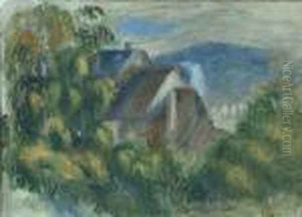 Maison Dans Les Arbres Oil Painting by Pierre Auguste Renoir