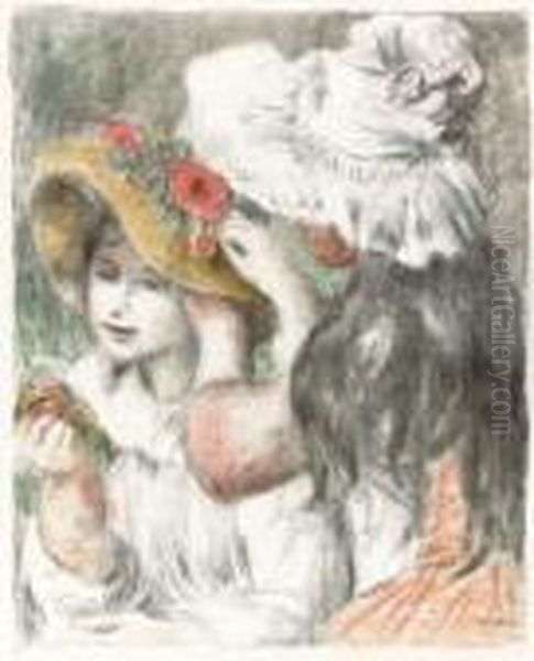 Le Chapeau Epingle Oil Painting by Pierre Auguste Renoir