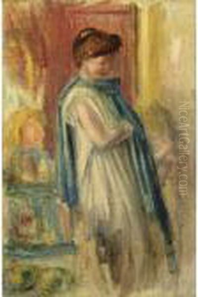 Jeune Femme Debout Oil Painting by Pierre Auguste Renoir