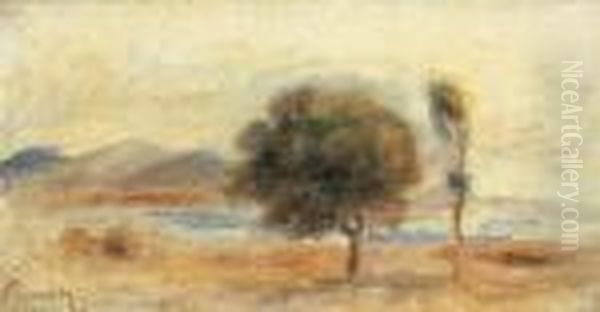 Paysage De Cagnes Oil Painting by Pierre Auguste Renoir