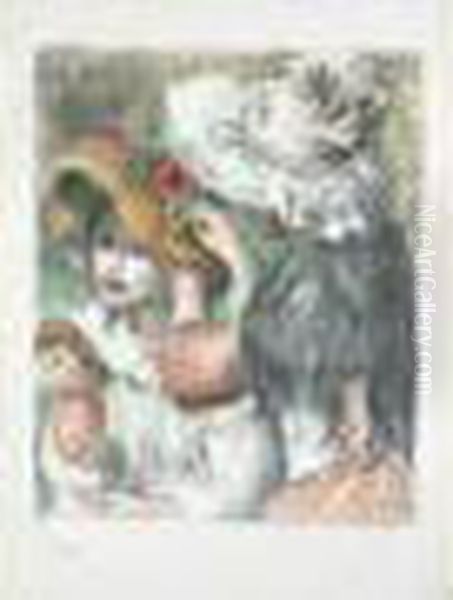 Le Chapeau Epingle, 2e Planche. Vers 1898. Oil Painting by Pierre Auguste Renoir