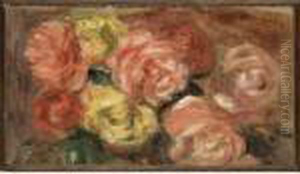 Nature Morte Aux Roses Oil Painting by Pierre Auguste Renoir