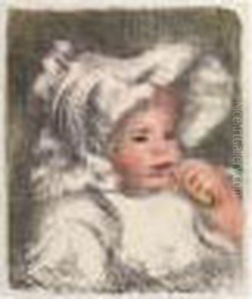 Enfant Au Biscuit (delteil 31) Oil Painting by Pierre Auguste Renoir