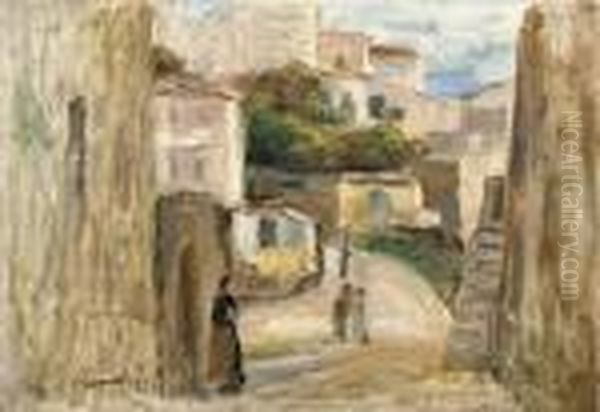 Route A Cagnes Oil Painting by Pierre Auguste Renoir