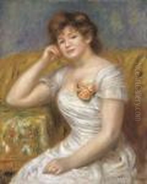 Portrait De Madame Adrien Mithouard Oil Painting by Pierre Auguste Renoir