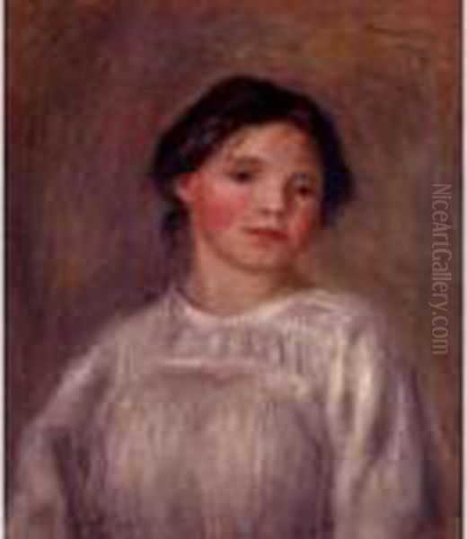 Portrait D'helene Bellon Oil Painting by Pierre Auguste Renoir