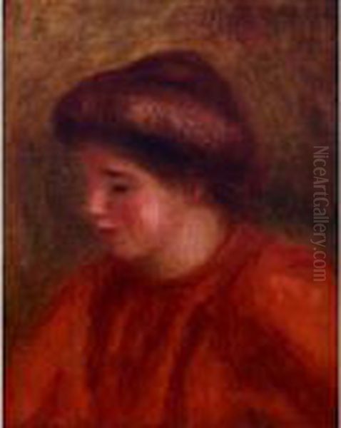 Portrait De Gabrielle Oil Painting by Pierre Auguste Renoir