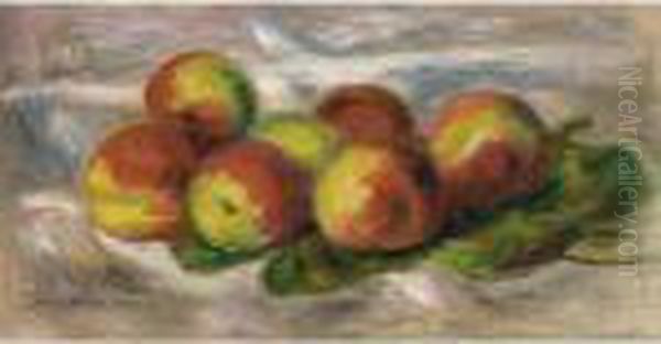 Nature Morte Aux Peches Oil Painting by Pierre Auguste Renoir