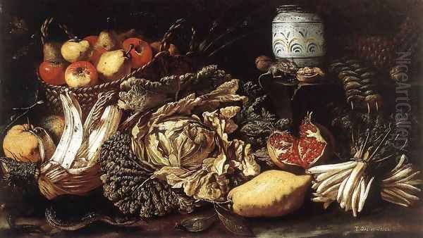 Still-life with Fruit, Vegetables and Animals 1621 by Tommaso Salini (Mao)