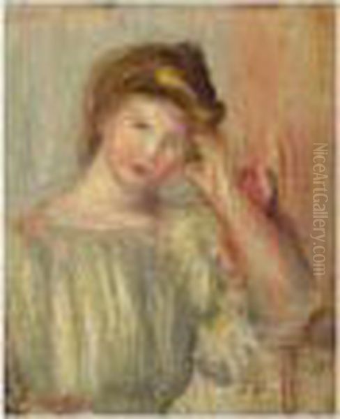 Femme Accoudee Oil Painting by Pierre Auguste Renoir