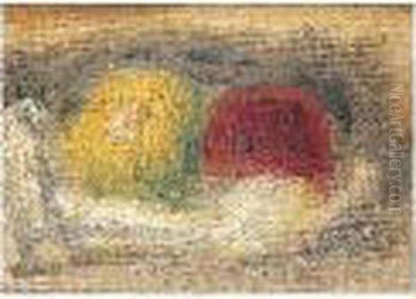 Fruits Sur Un Drape Oil Painting by Pierre Auguste Renoir