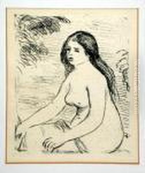 Femme Nue Assise (d. 12) Oil Painting by Pierre Auguste Renoir