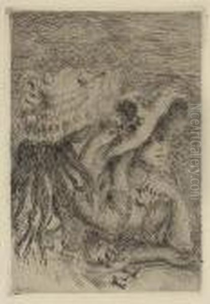 Two Etchings Oil Painting by Pierre Auguste Renoir