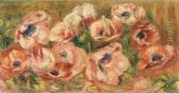 Anemones Oil Painting by Pierre Auguste Renoir