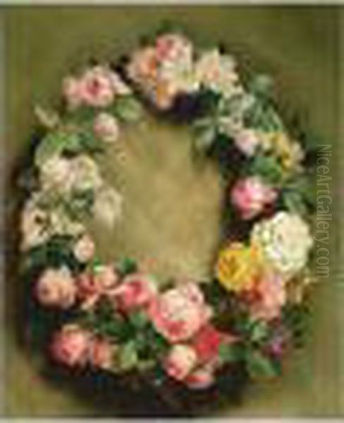 Couronne De Roses Oil Painting by Pierre Auguste Renoir