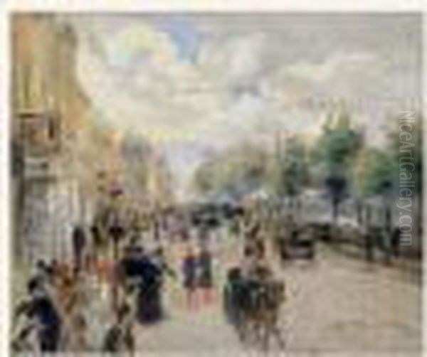 Paris, Le Quai Malaquais
 Vers 1872-75 Oil Painting by Pierre Auguste Renoir