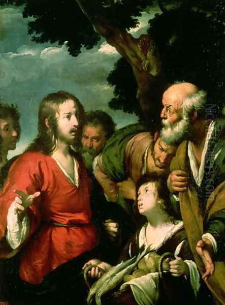 The Miracle of the Loaves and Fishes Oil Painting by Bernardo Strozzi