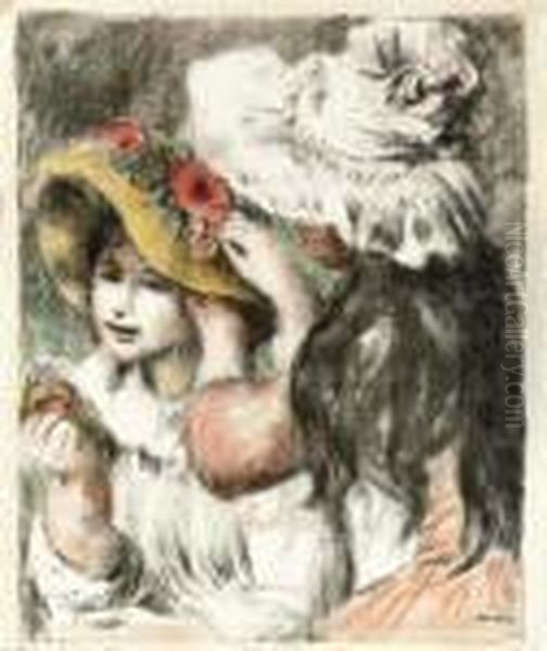 Le Chapeau Epingle Oil Painting by Pierre Auguste Renoir