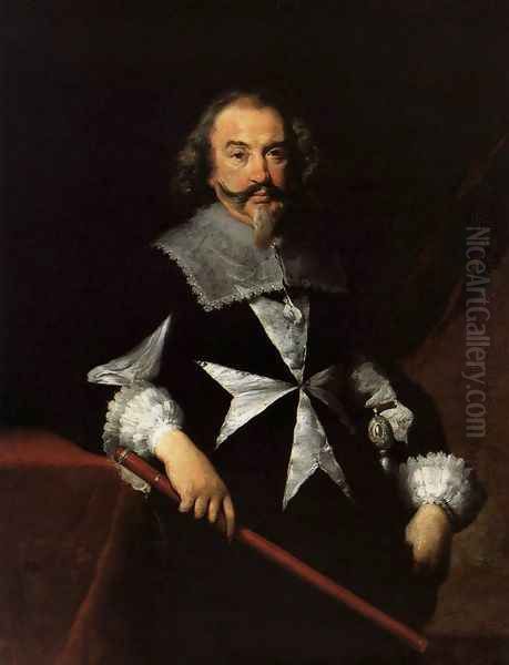 Portrait of a Maltese Knight Oil Painting by Bernardo Strozzi