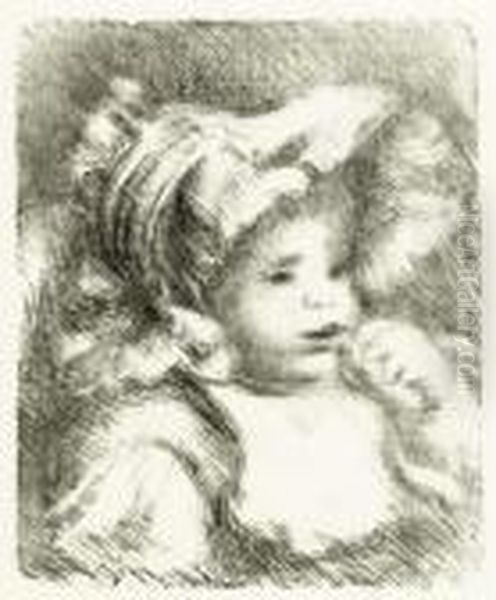 L'enfant Au Biscuit (jean Renoir) Oil Painting by Pierre Auguste Renoir