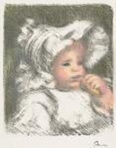 Enfant Au Biscuit (jean Renoir) Oil Painting by Pierre Auguste Renoir