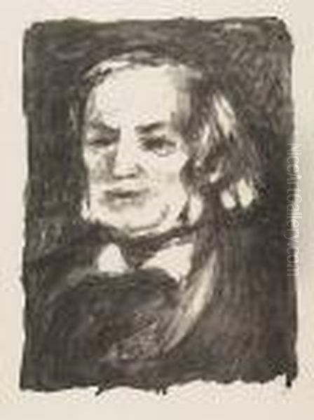 Richard Wagner<</b> Oil Painting by Pierre Auguste Renoir