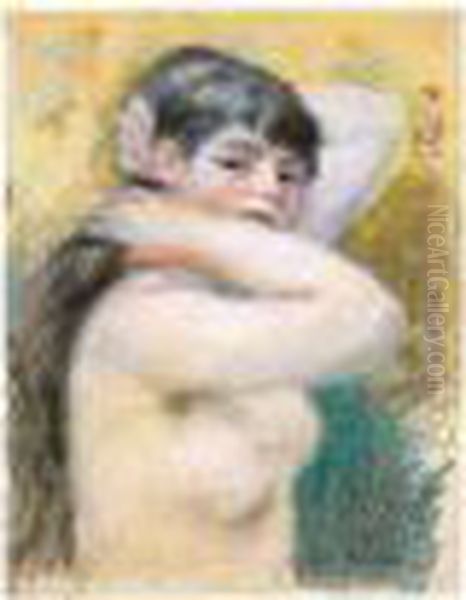 Jeune Fille A Sa Toilette Oil Painting by Pierre Auguste Renoir