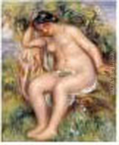 Le Repos De La Baigneuse Oil Painting by Pierre Auguste Renoir