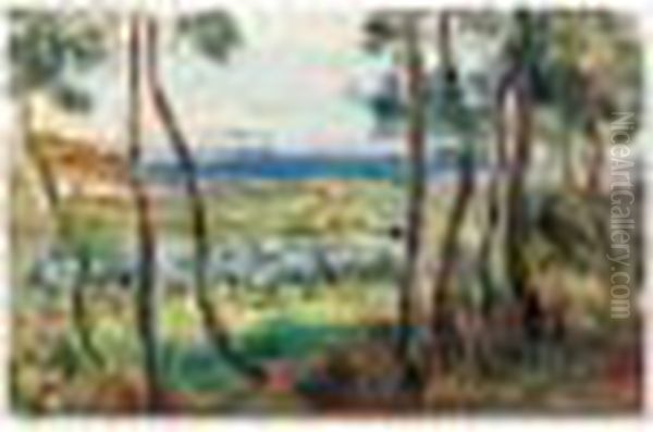 Pins Aux Environs De Cagnes Oil Painting by Pierre Auguste Renoir