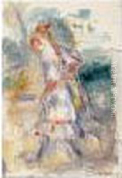 Les Fillettes Oil Painting by Pierre Auguste Renoir