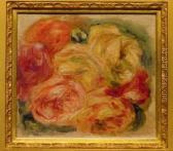 Les Fleurs Oil Painting by Pierre Auguste Renoir