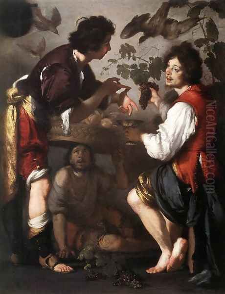 Joseph Telling his Dreams 1626 Oil Painting by Bernardo Strozzi