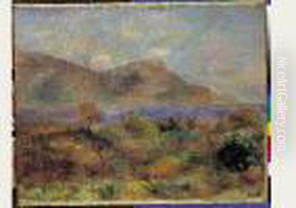 Paysage Mediterraneen, Circa 1905 Oil Painting by Pierre Auguste Renoir