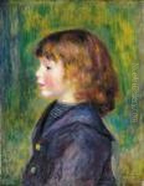 Portrait De Pierre Renoir En Costume Marin Oil Painting by Pierre Auguste Renoir