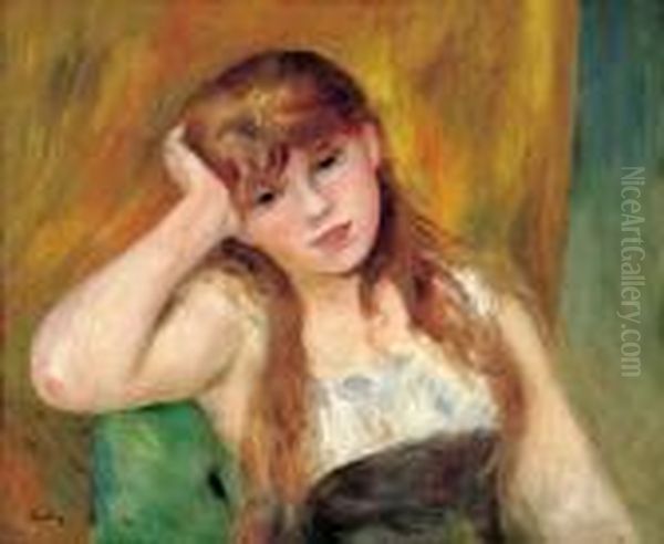 Jeune Fille Blonde Oil Painting by Pierre Auguste Renoir