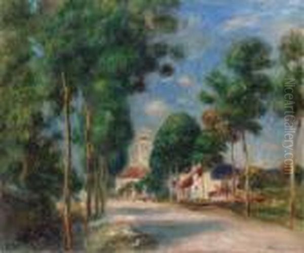 Entree Du Village D'essoyes Oil Painting by Pierre Auguste Renoir