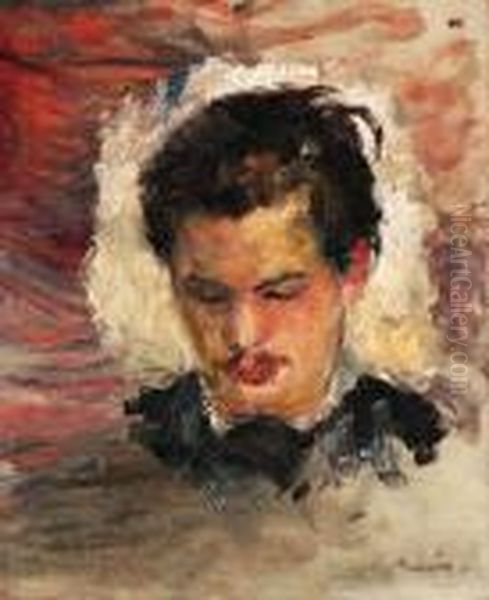 Portrait De Georges Riviere Oil Painting by Pierre Auguste Renoir