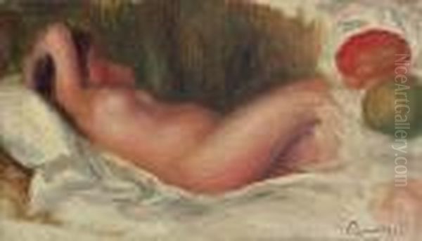 Femme Nue Couchee Oil Painting by Pierre Auguste Renoir