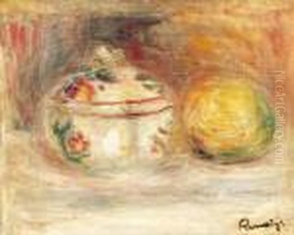 Etude: Sucrier Et Citron Oil Painting by Pierre Auguste Renoir