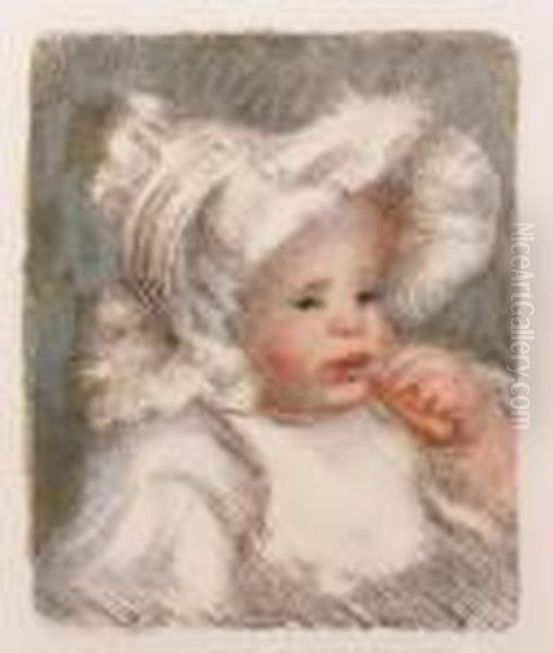 L'enfant Au Biscuit Oil Painting by Pierre Auguste Renoir