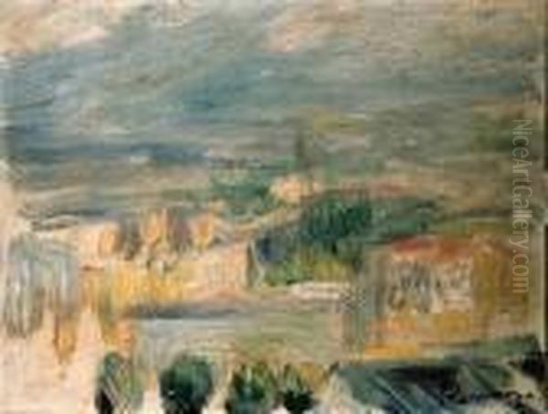 Paysage Des Hauts De Cannes Oil Painting by Pierre Auguste Renoir