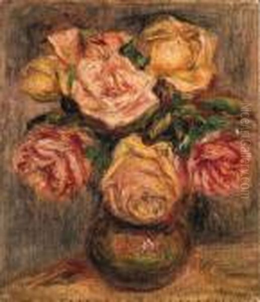 Roses Oil Painting by Pierre Auguste Renoir