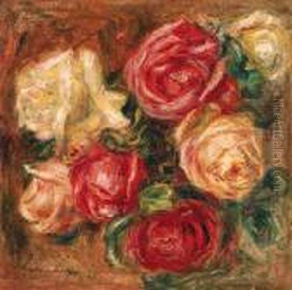 Bouquet De Fleurs Oil Painting by Pierre Auguste Renoir